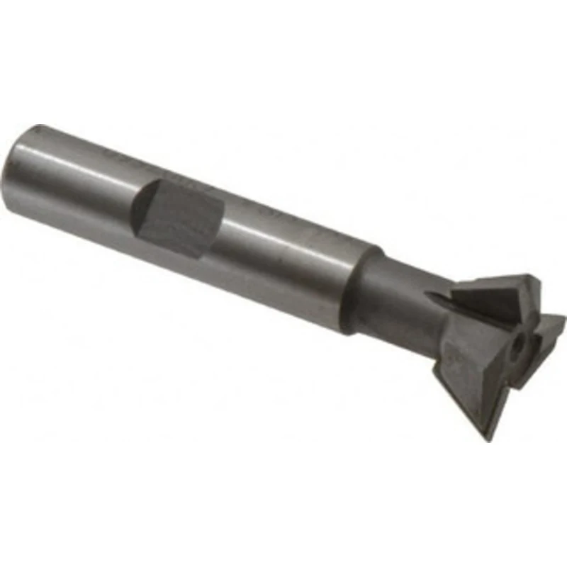 Made in USA 60 3/4 Cut Diam, 1/4 Cut Width, Carbide-Tipped Dovetail Cutter Uncoated, 3/8 Shank Diam, 2-1/4 OAL, 3 Tee...